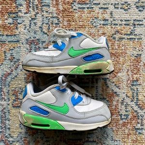 Nike Airmax White/Green/Blue, Toddler Size 7.5